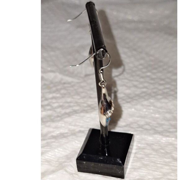 Elegant Women's Dangle Drop Earrings Sapphire Glass Rhinestone Cocktail Party - Picture 5 of 7